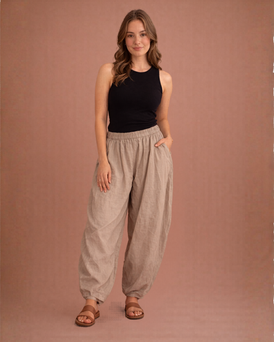 High-Rise Cotton Joggers