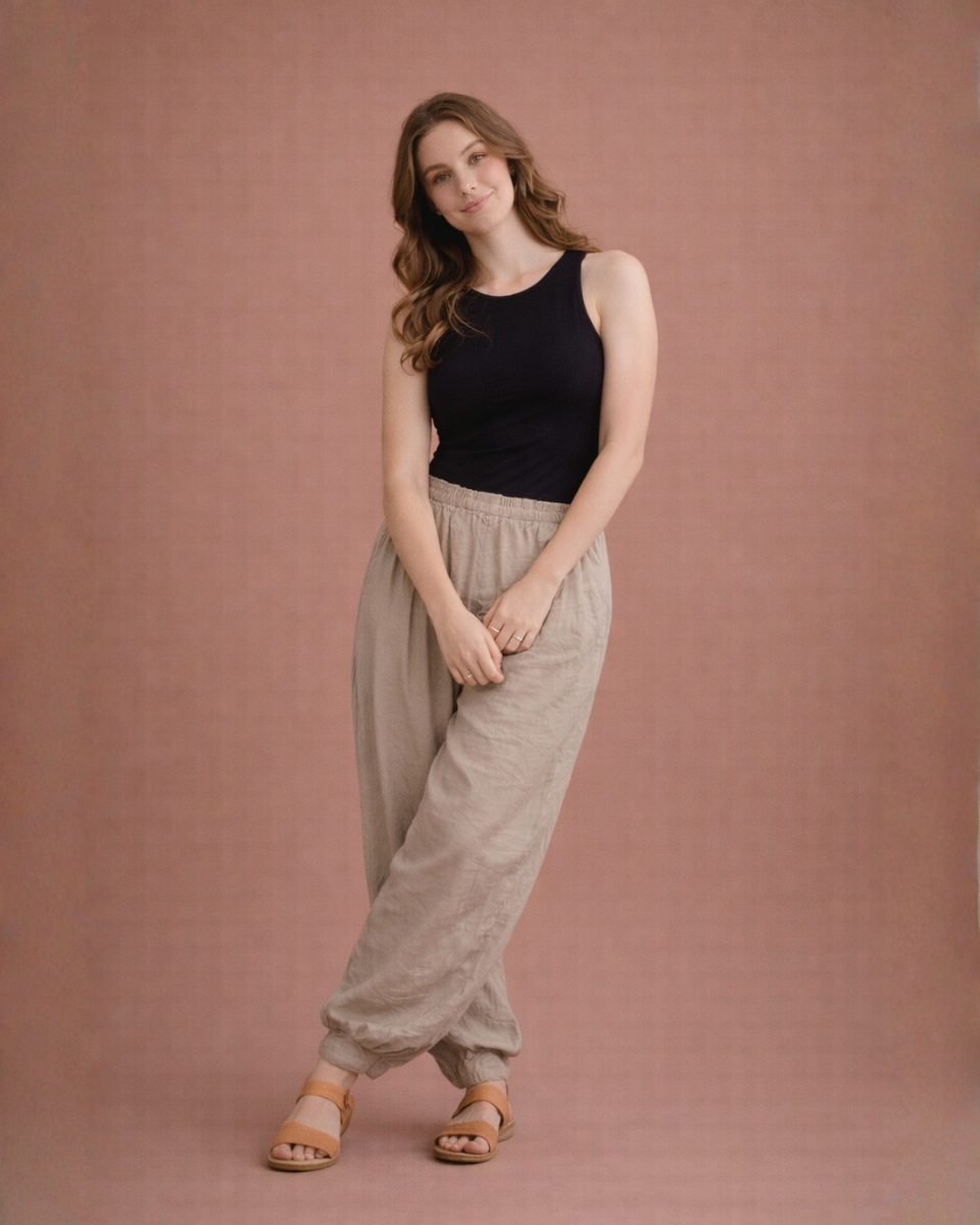 High-Rise Cotton Joggers