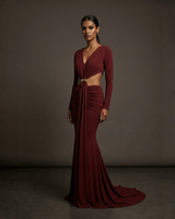 Crimson Wine Gown