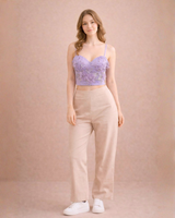 Lavender Bloom Corset Top