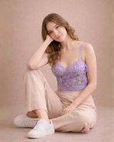 Lavender Bloom Corset Top