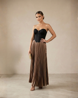 Black Sculpted Corset Top