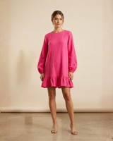 Pink Double Gauze Cotton Comfort Dress