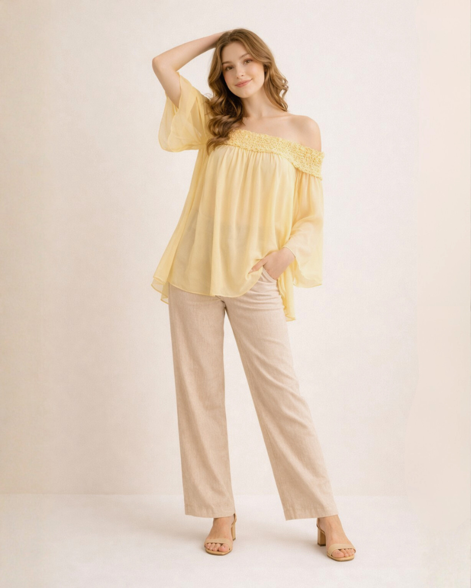 Off-Shoulder Georgette Top