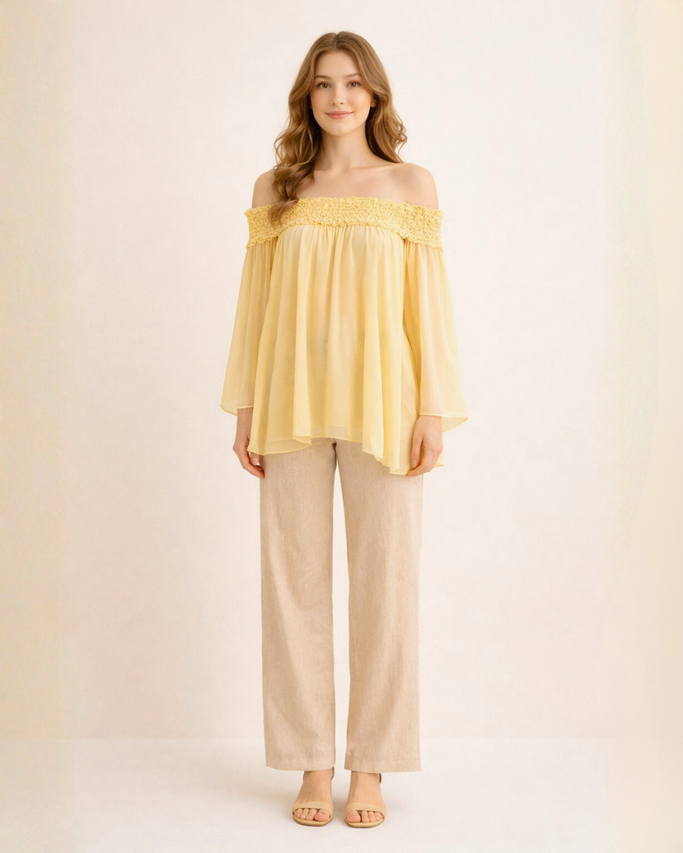 Off-Shoulder Georgette Top