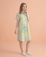 Fresh Mojito Printed Shirt Dress