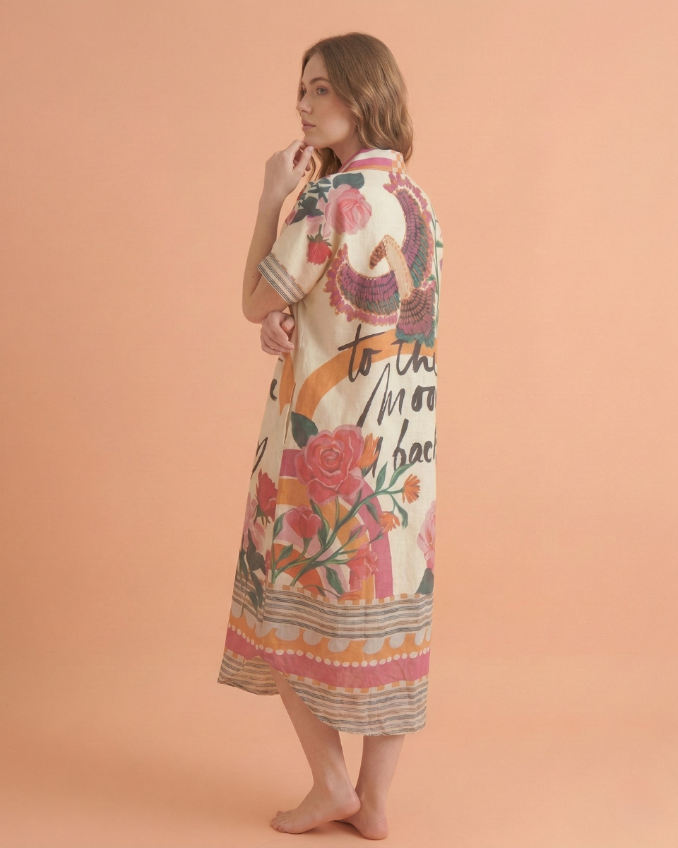 Wild Garden Printed Shirt Dress