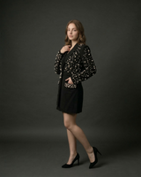 Midnight Pearl Statement Blazer Dress