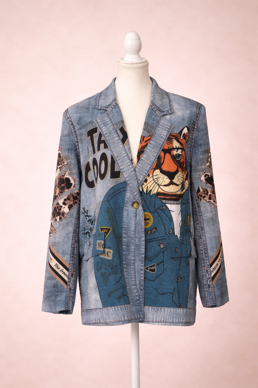 Stay Cool Graphic Denim Jacket