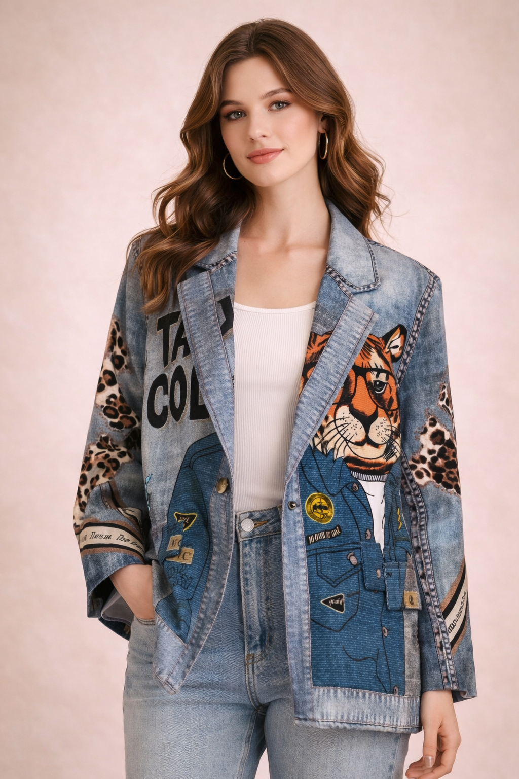 Stay Cool Graphic Denim Jacket