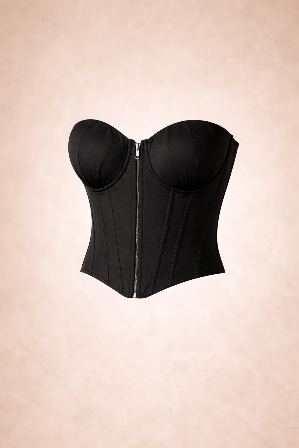 Black Sculpted Corset Top
