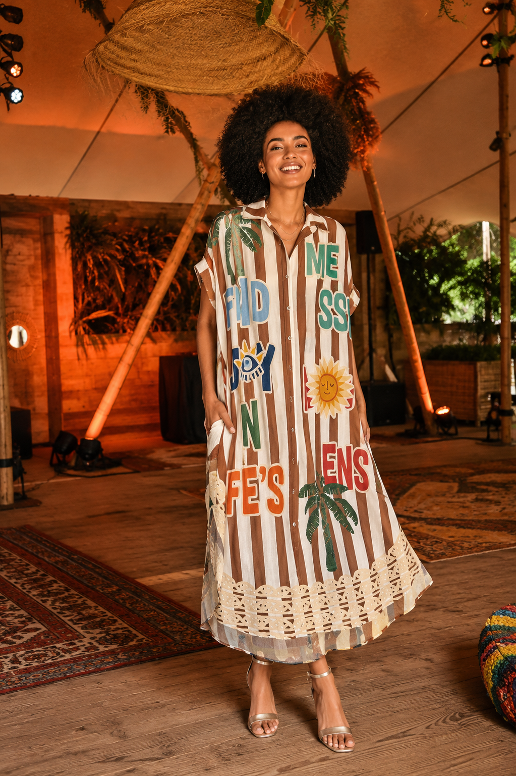 Sunshine Boho Shirt Dress