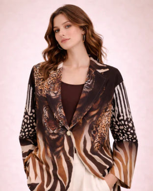 Wild Luxe Animal Print Statement Blazer
