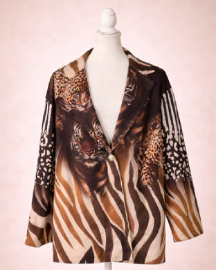 Wild Luxe Animal Print Statement Blazer
