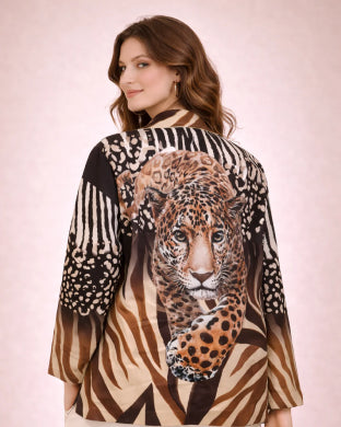 Wild Luxe Animal Print Statement Blazer